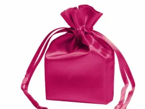 4x6 Fushia Elegant Satin Bags - 12 pcs