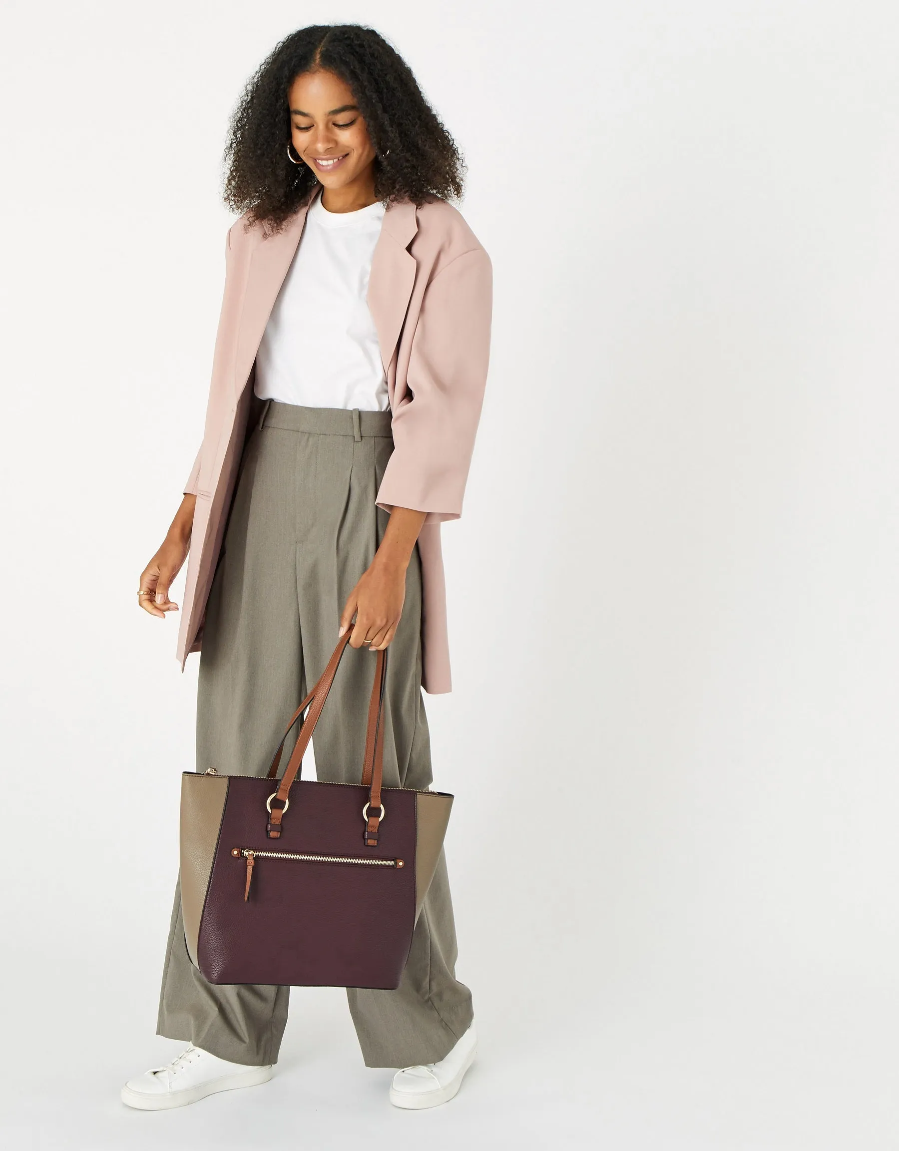 Accessorize London Molly Colourblock Tote Bag