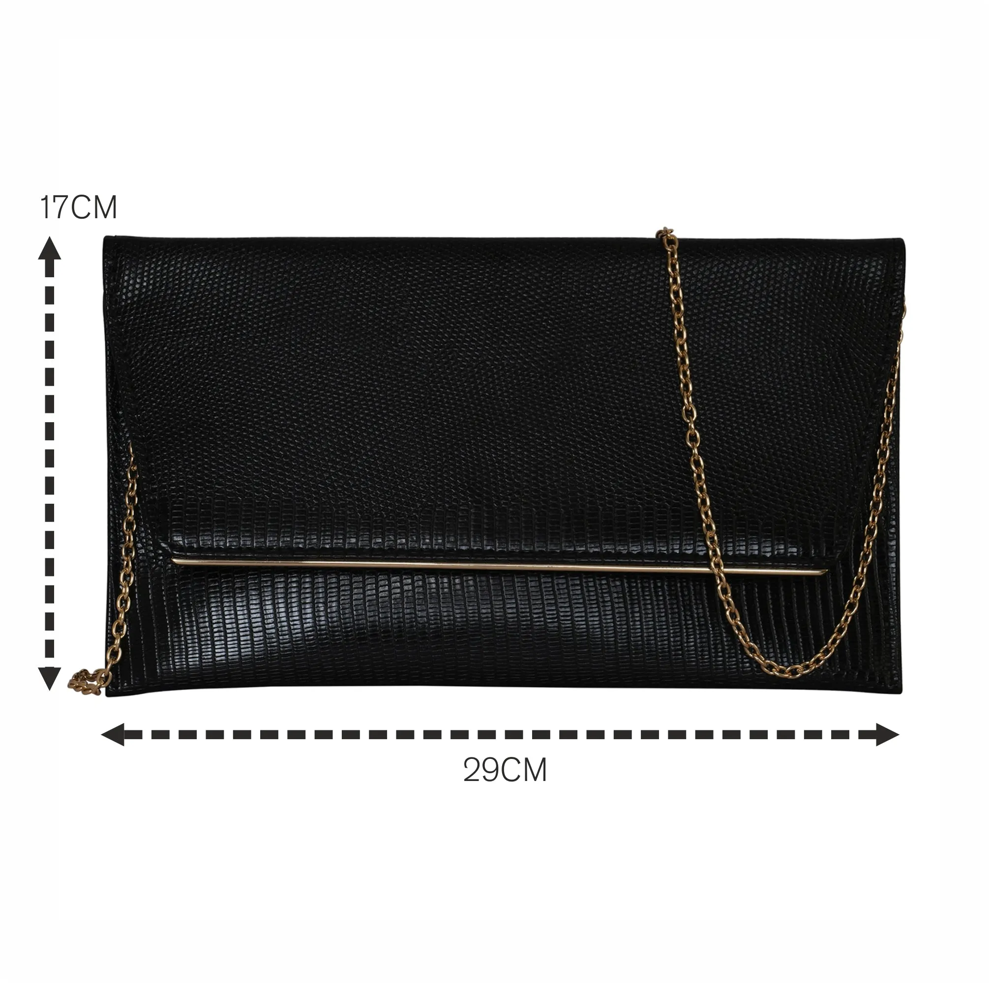 Accessorize London Women's Slim Bar Party Clutch Black