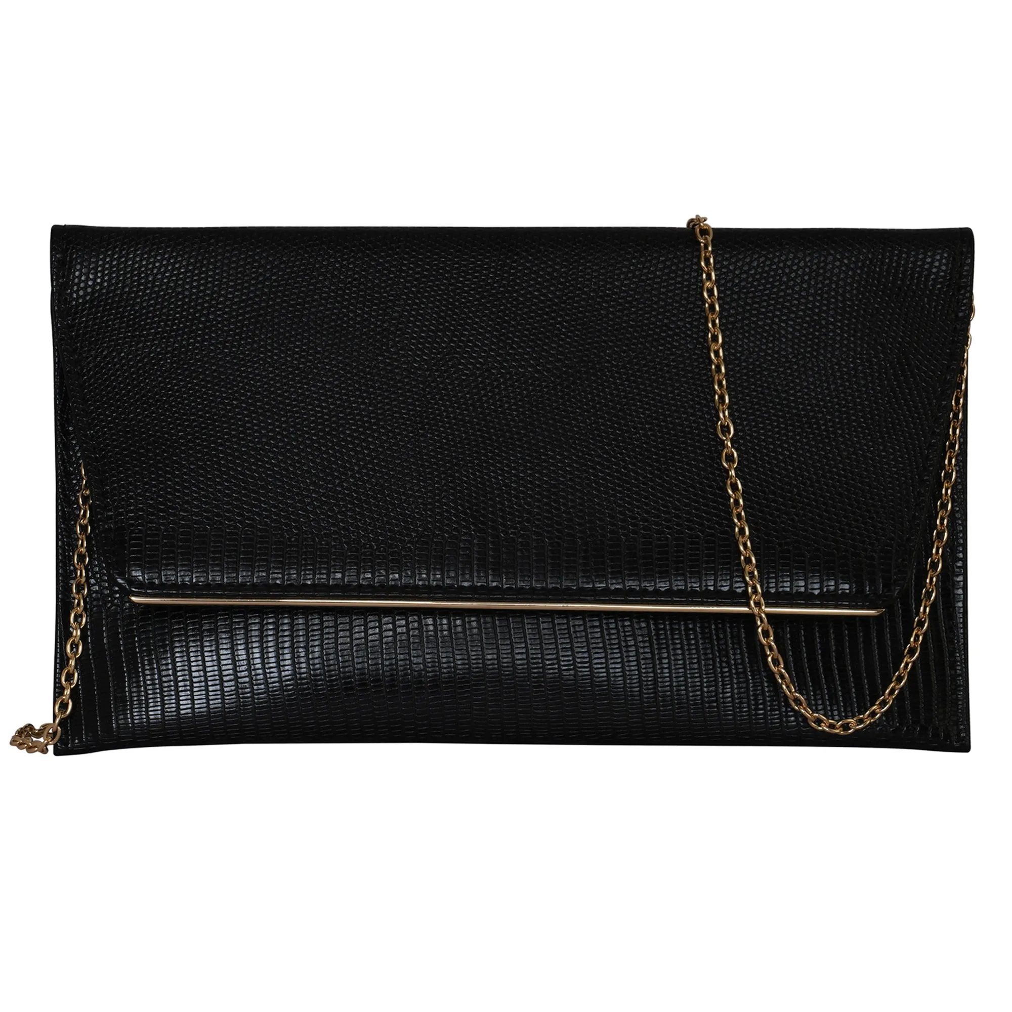 Accessorize London Women's Slim Bar Party Clutch Black