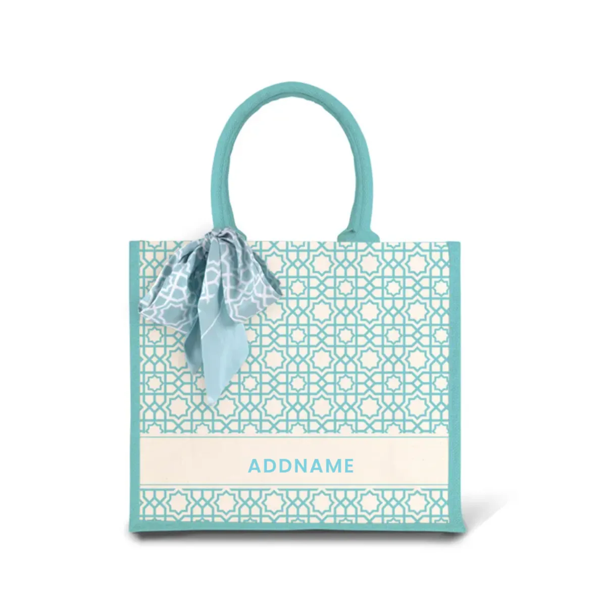 Annas Series - Sky Blue Jute Bags