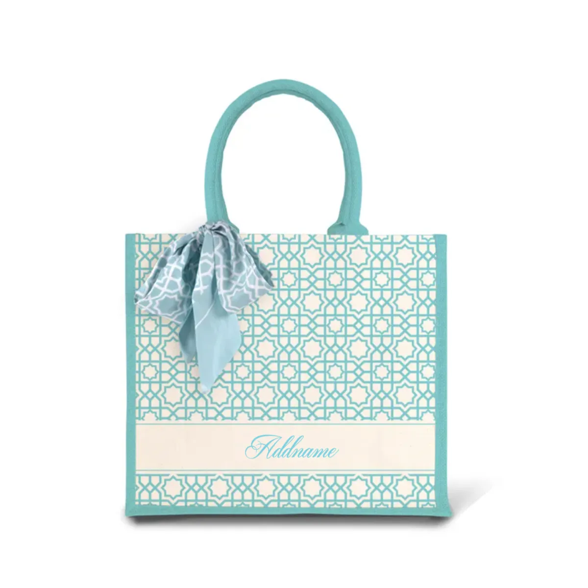 Annas Series - Sky Blue Jute Bags