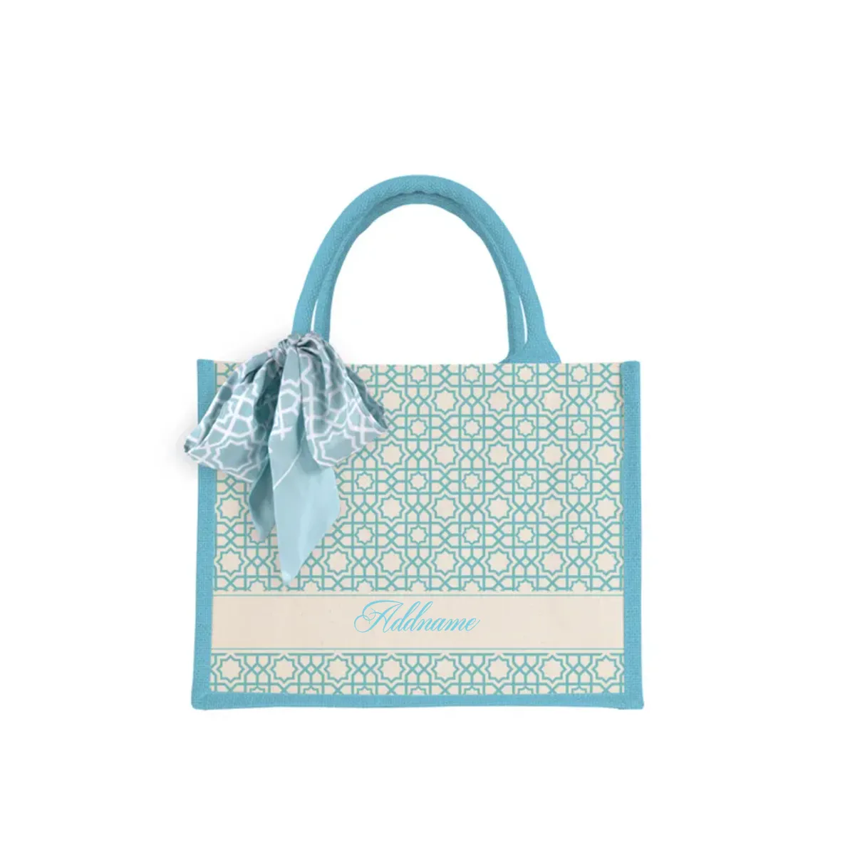 Annas Series - Sky Blue Jute Bags