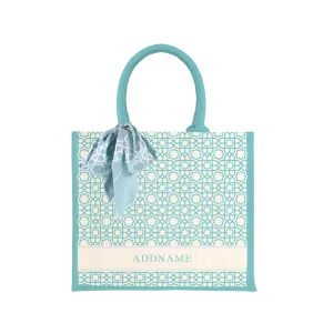 Annas Series - Sky Blue Jute Bags