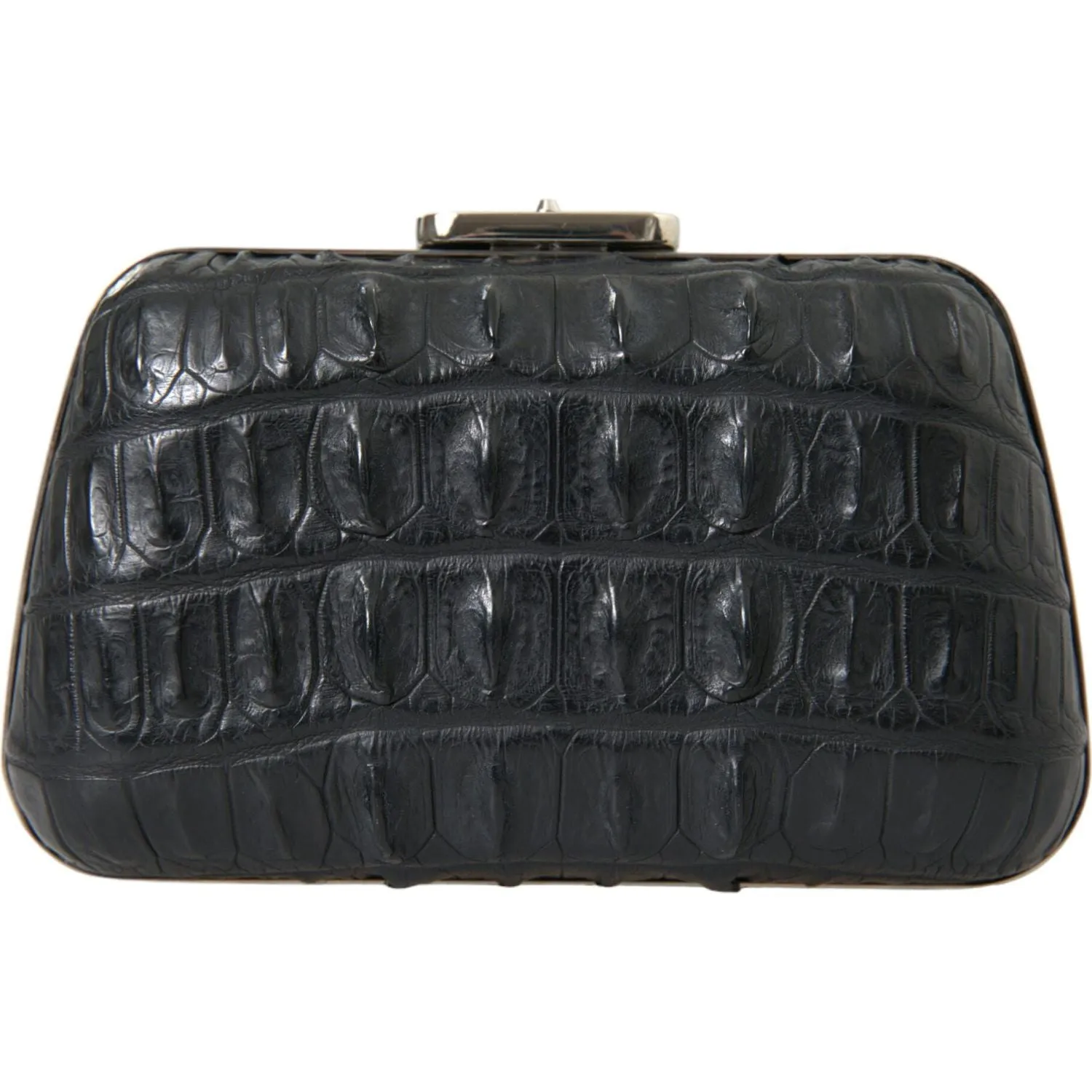 Balenciaga Elegant Crocodile Leather Evening Clutch