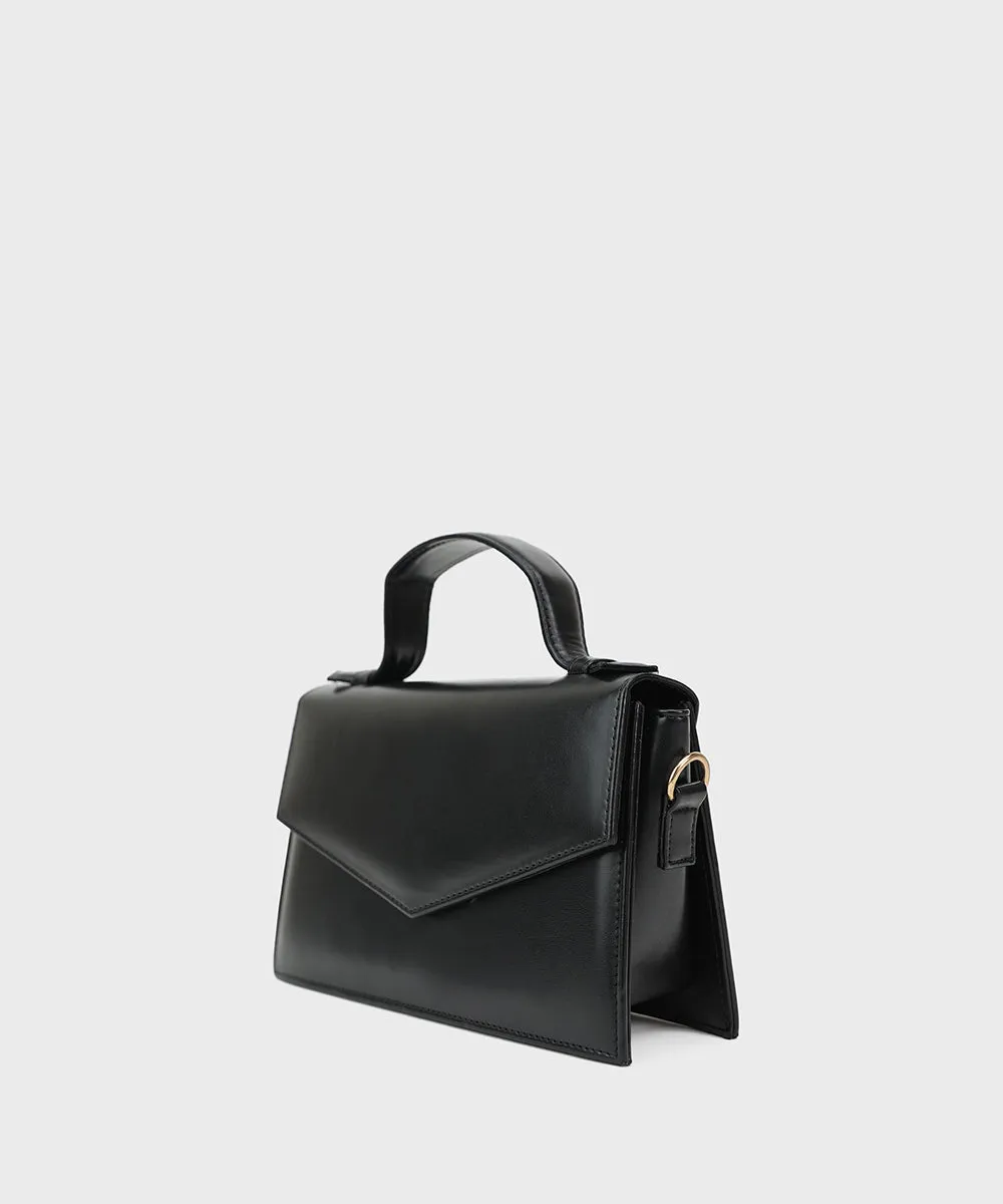 Black Top Handle Bag