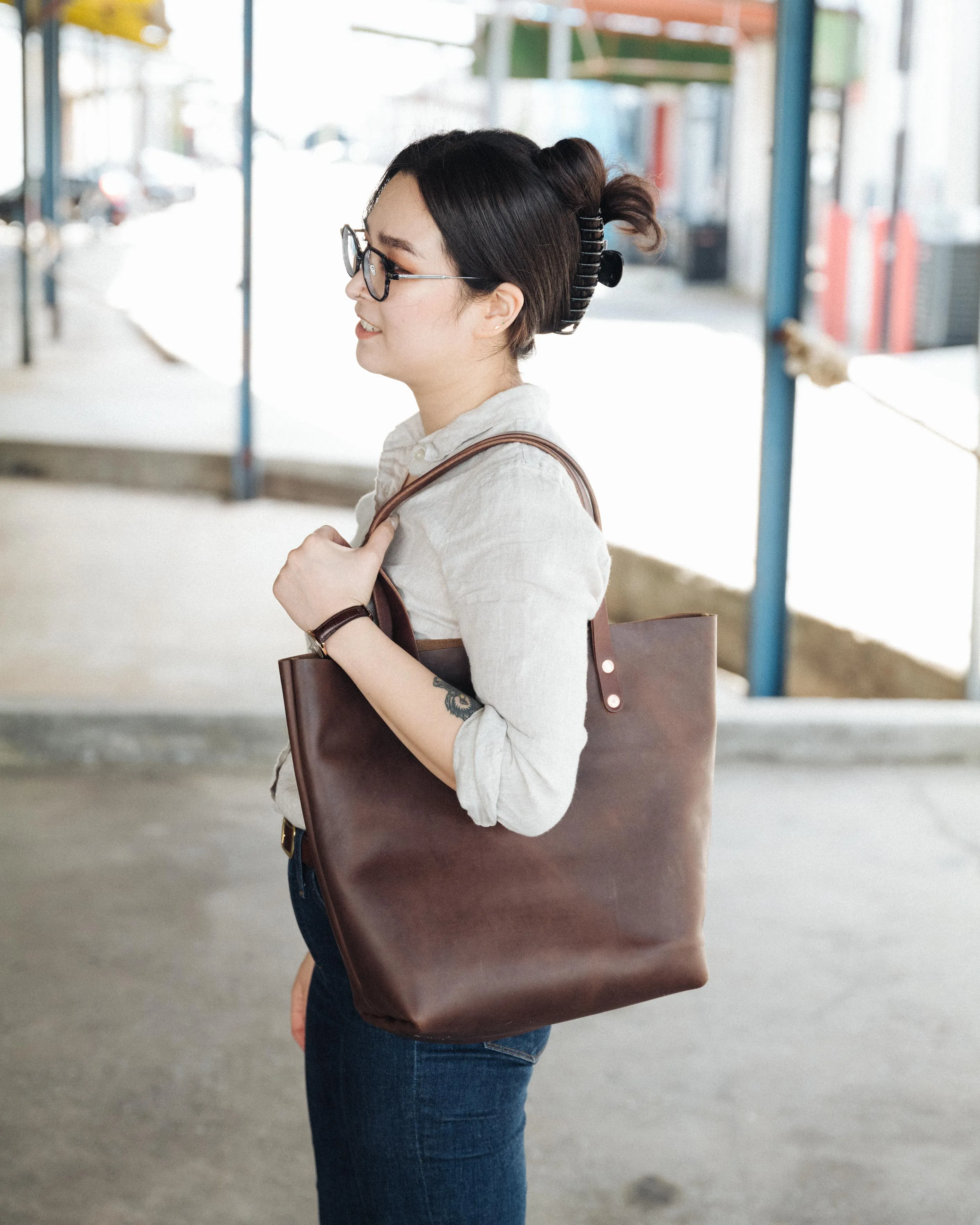 Brown Chromexcel Tote