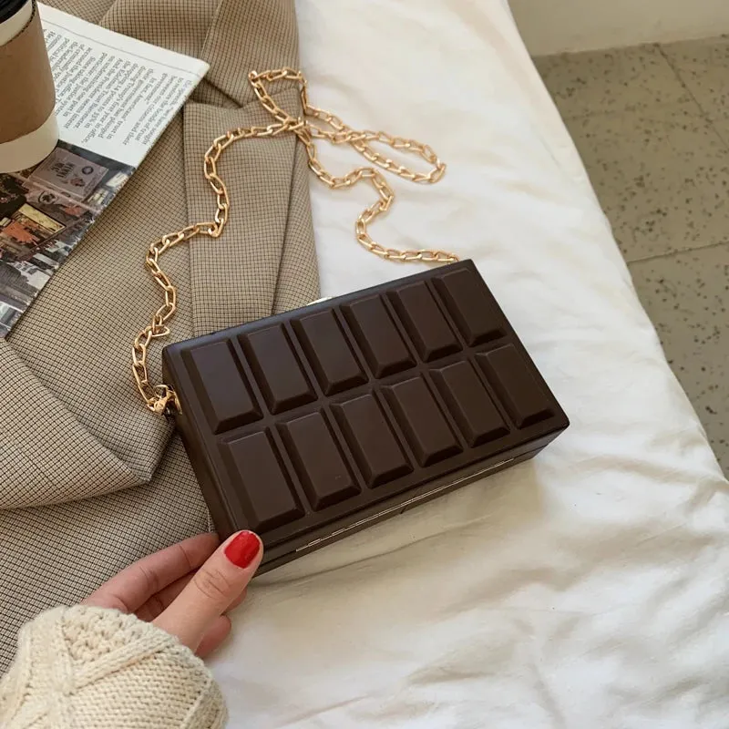 Chocolate Lux Crossbody Bag