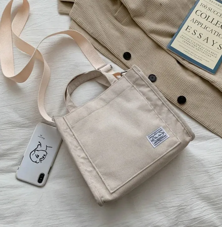 Corduroy Canvas Crossbody Bags