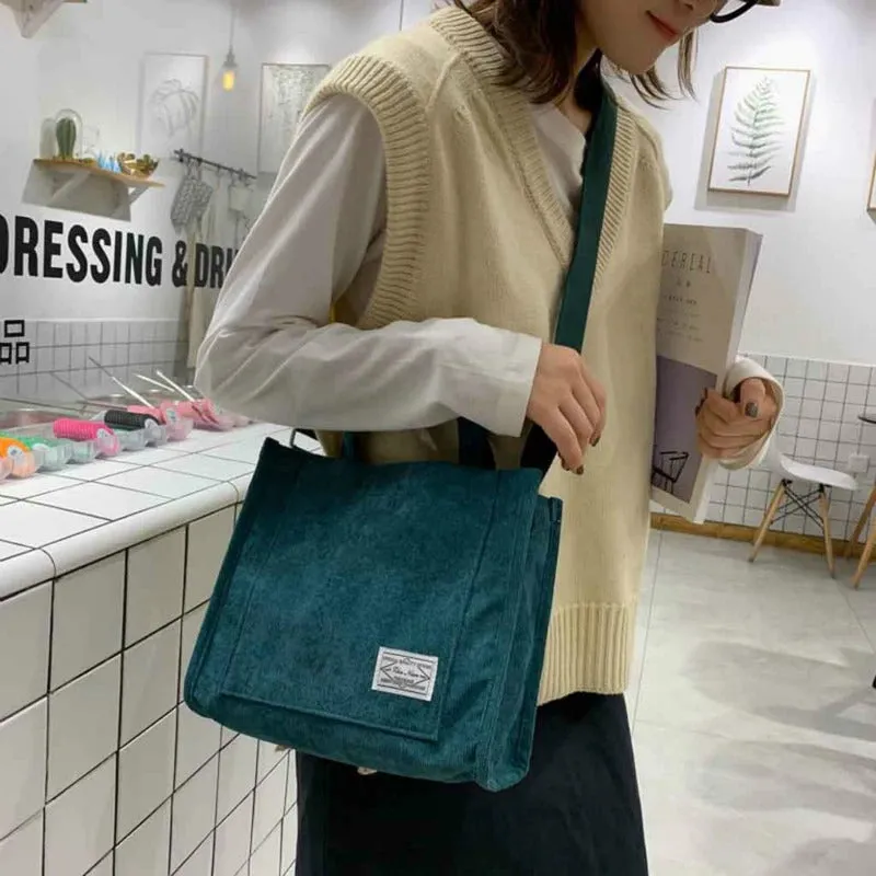 Corduroy Canvas Crossbody Bags