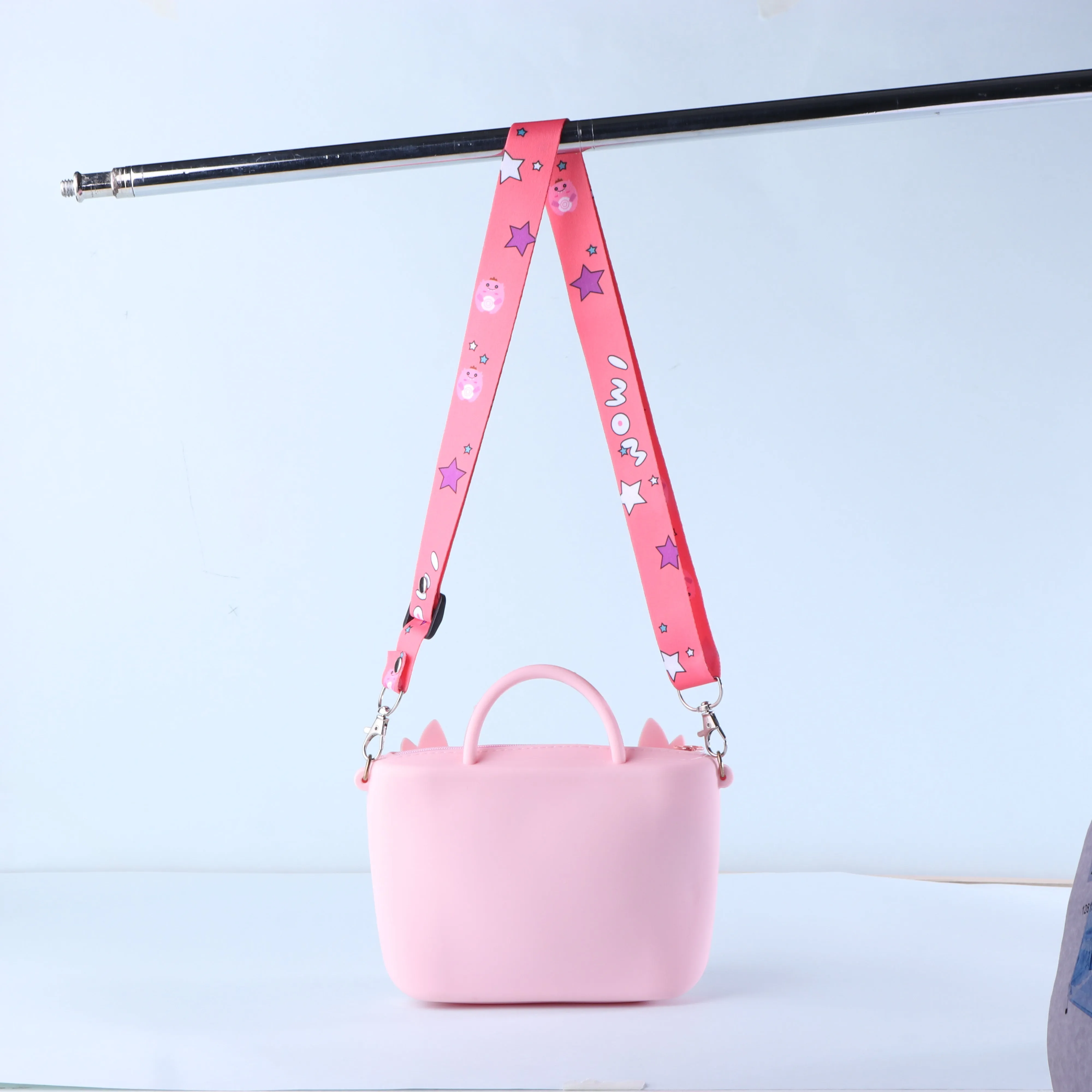 CUTE MONSTER BUCKET SILICON SLING BAG - PINK