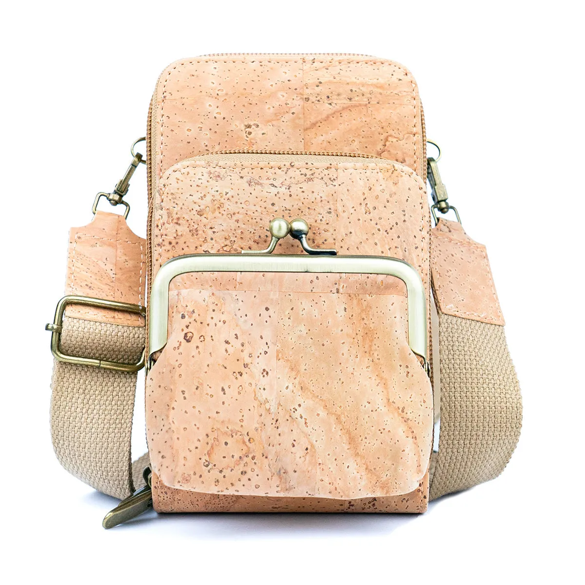 Eco-Friendly Cork Women's Phone Bag with Multi-Functional Pockets BAG-2299