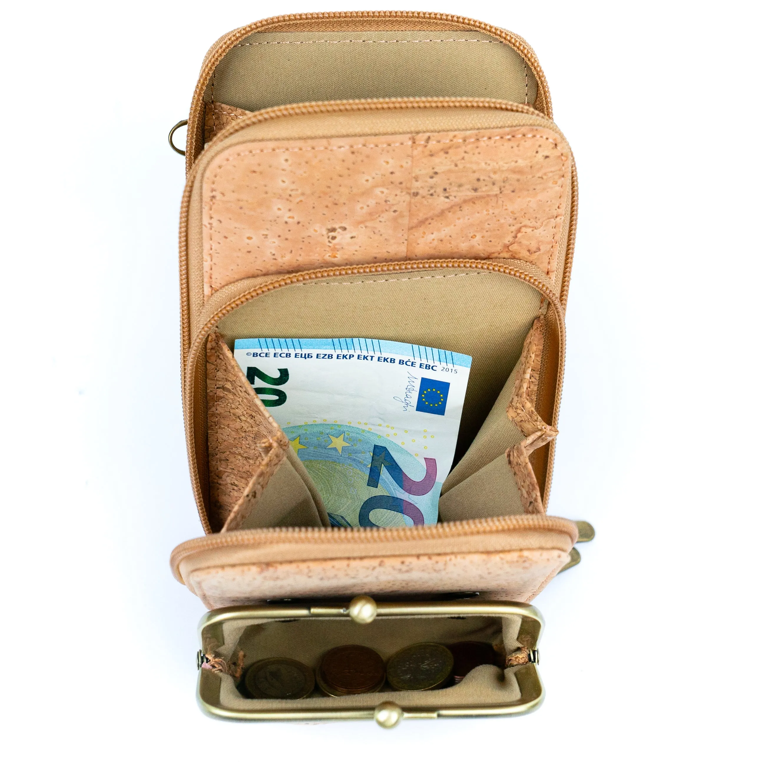 Eco-Friendly Cork Women's Phone Bag with Multi-Functional Pockets BAG-2299