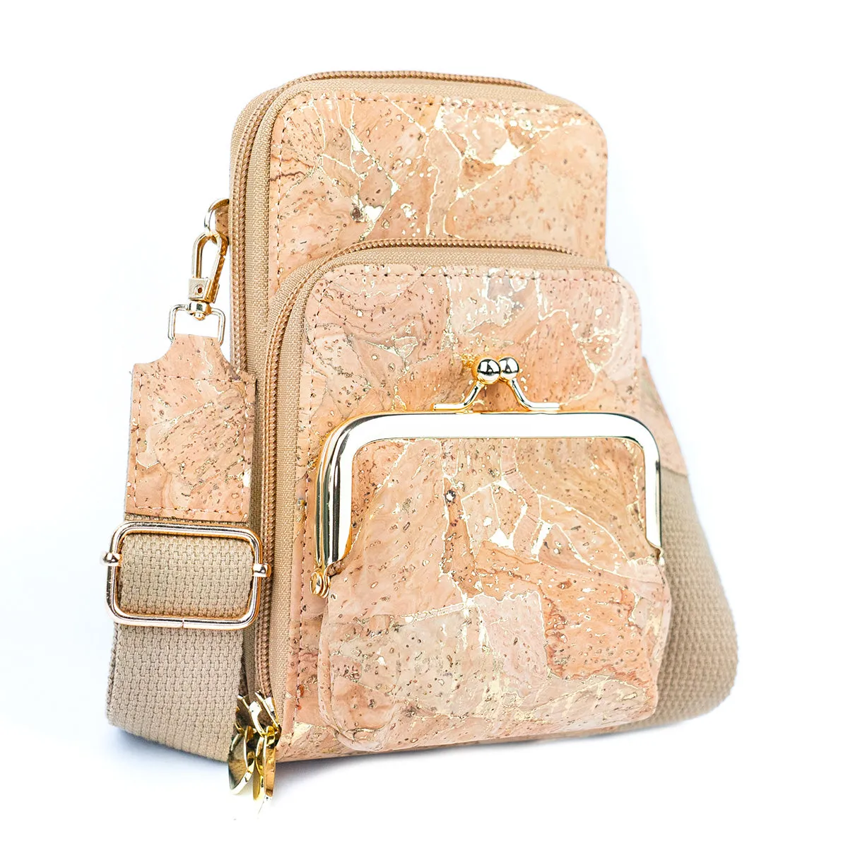 Eco-Friendly Cork Women's Phone Bag with Multi-Functional Pockets BAG-2299