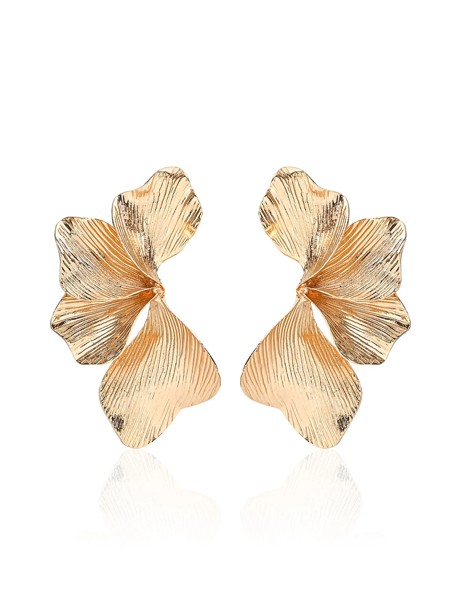 Elegant Half-Bloom Statement Earrings