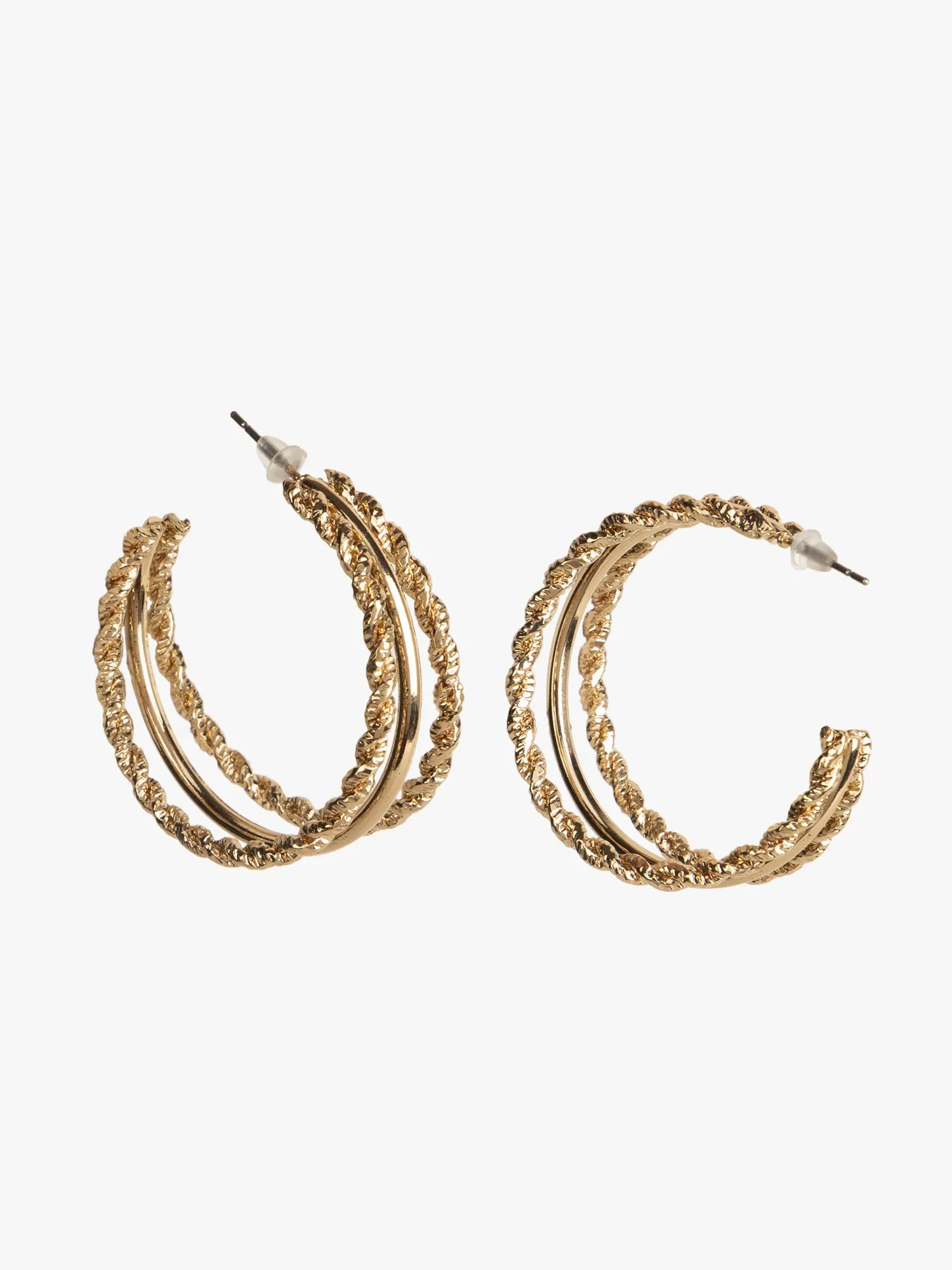 Elegant Trio Hoop Earrings