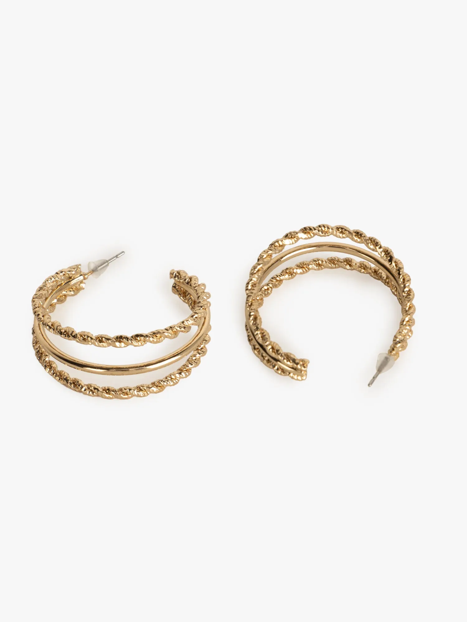 Elegant Trio Hoop Earrings