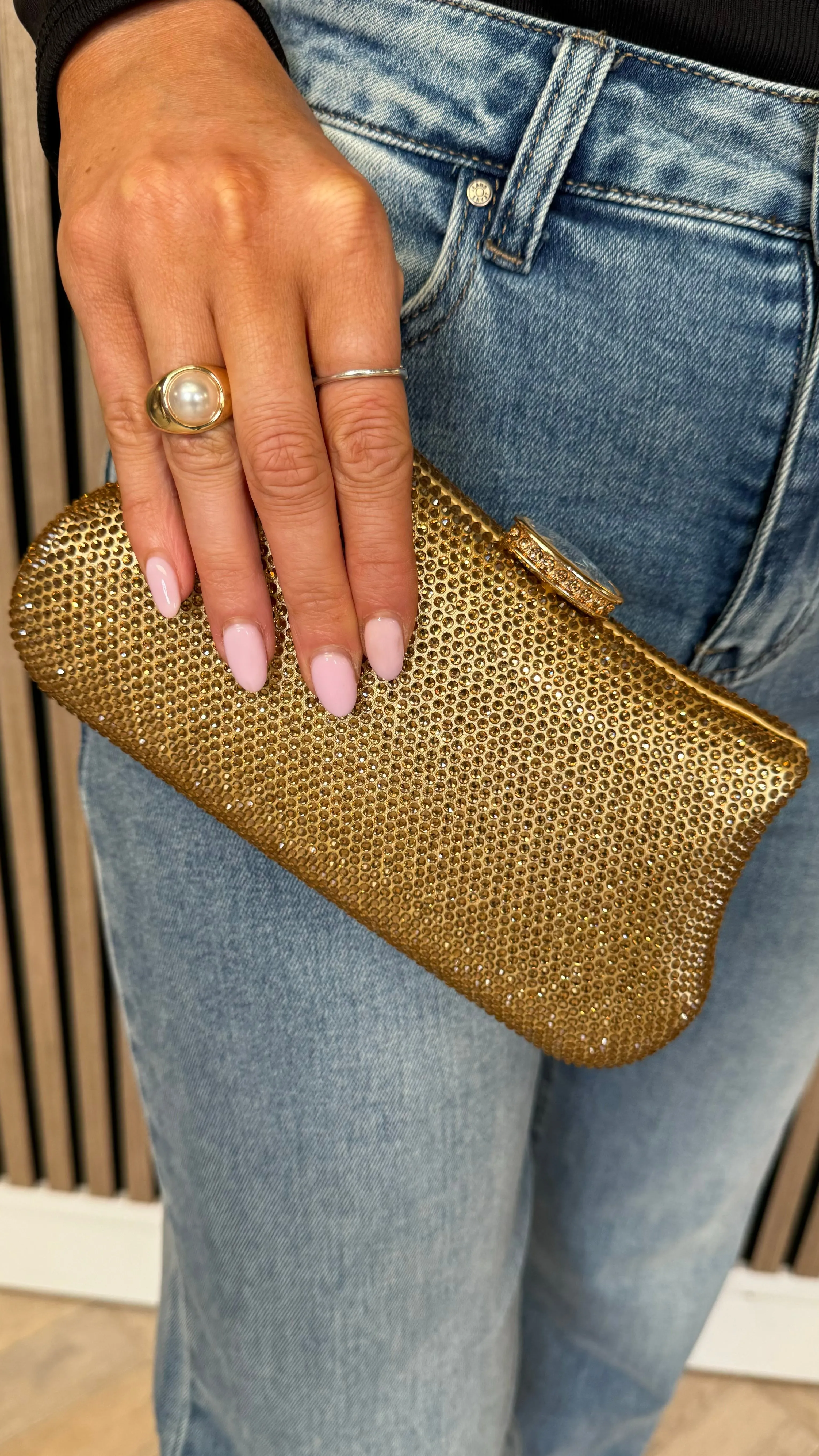 Ember Gold Clutch Bag