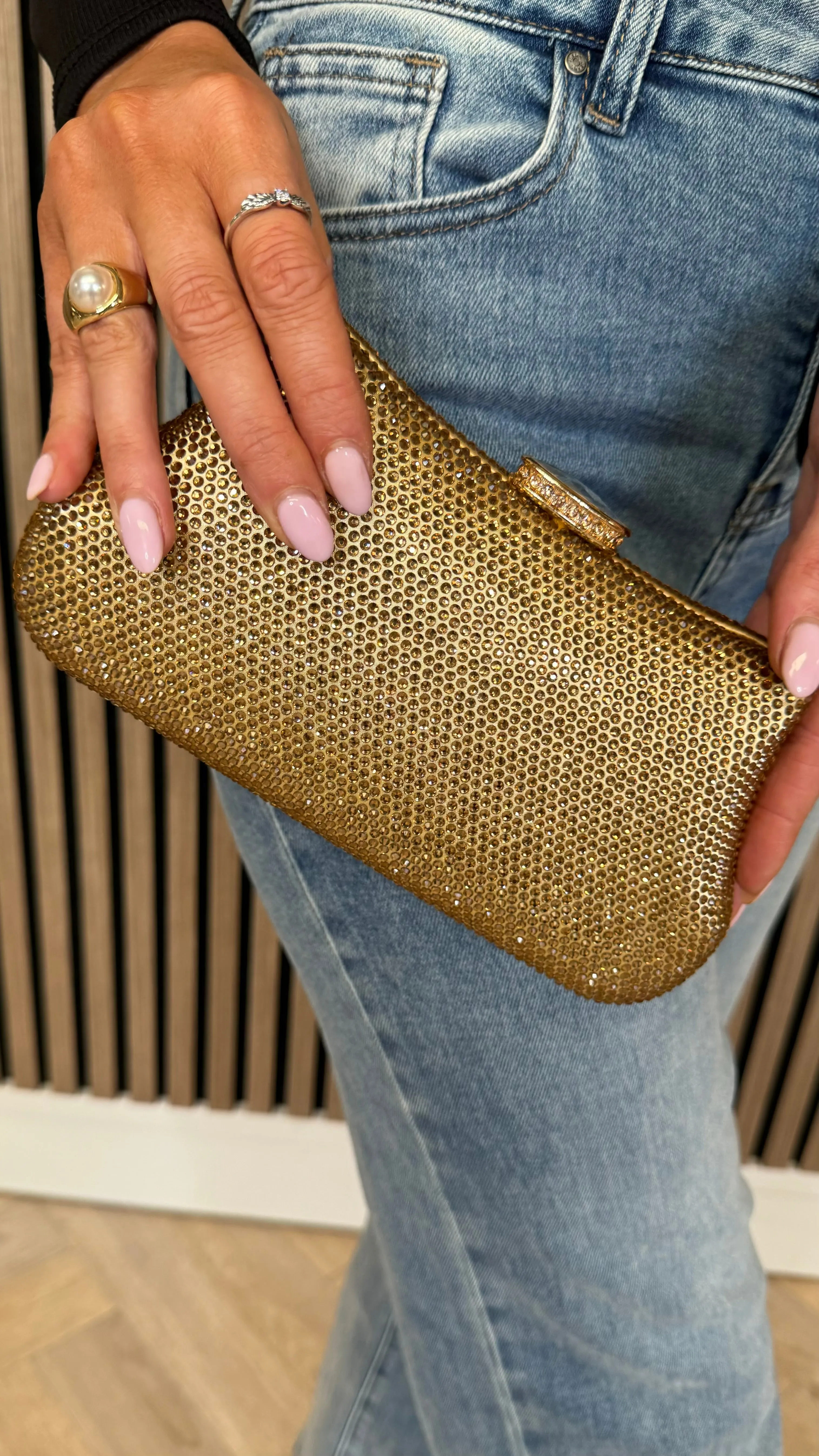 Ember Gold Clutch Bag