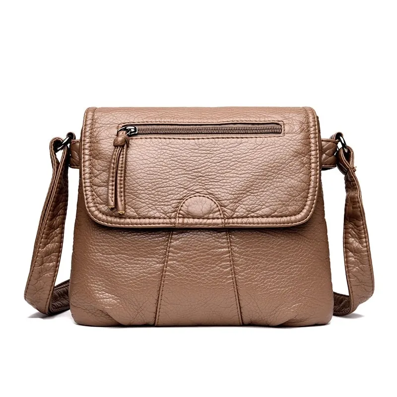 Fashionable Women's Quality Soft Leather Crossbody Bag