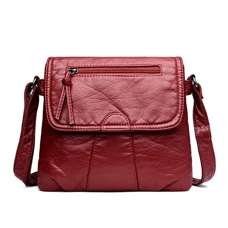 Fashionable Women's Quality Soft Leather Crossbody Bag