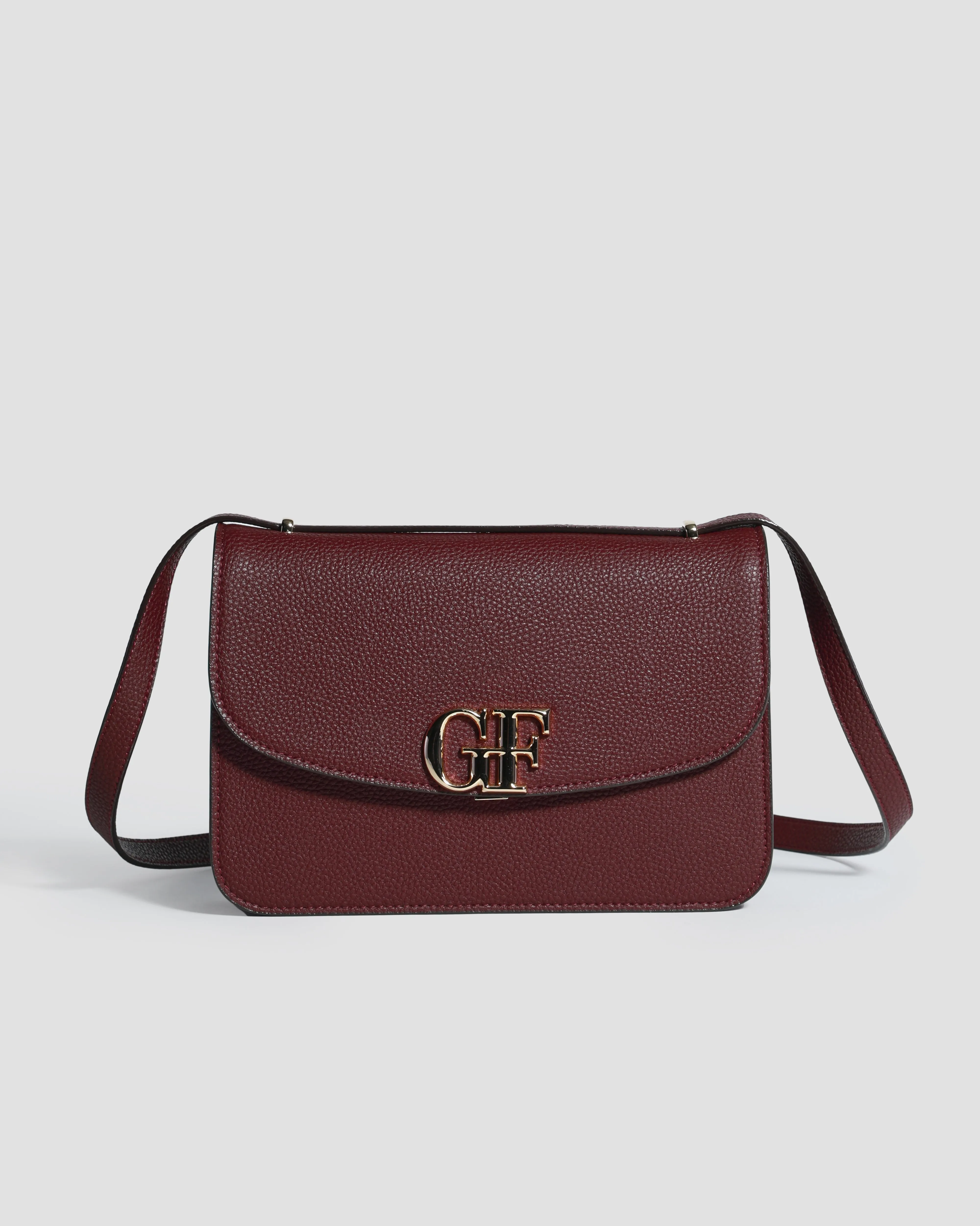 Flapped GF Embellished Crossbody Bag