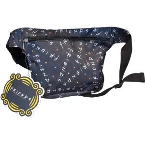 FRIENDS Black Logo Adjustable Zipper Fanny Pack Bum Bag NEW