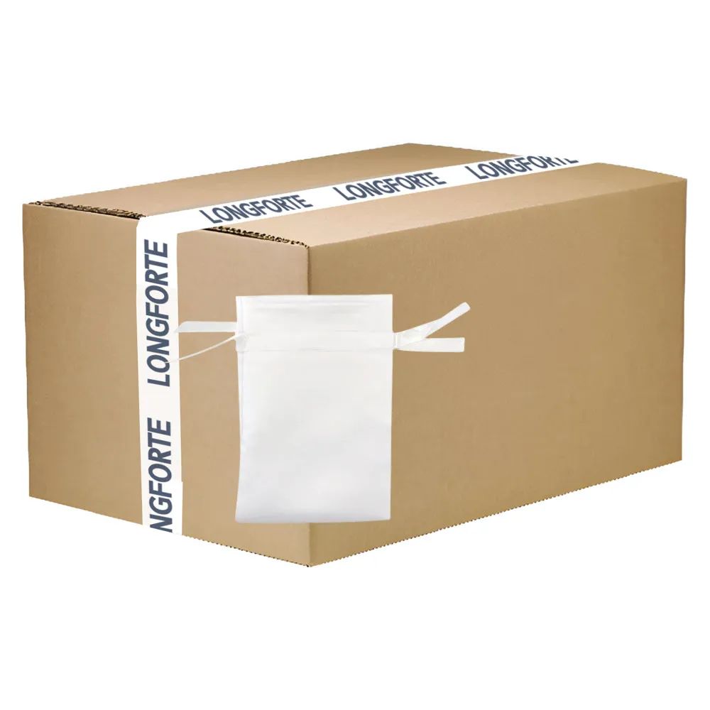 FULL CARTON - 100 x DOUBLE DRAWSTRING Bags - SATIN - 10cm x 15cm