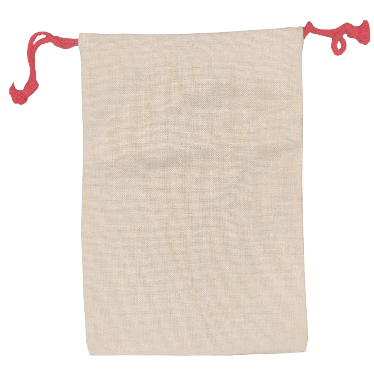 FULL CARTON - 50 x Drawstring / Xmas Sack - Linen Style - 50cm x 68cm