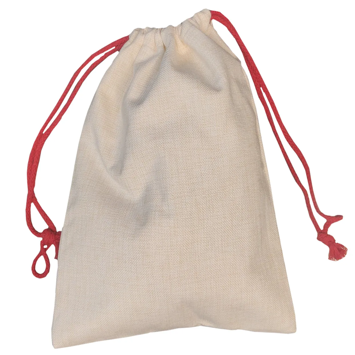 FULL CARTON - 50 x Drawstring / Xmas Sack - Linen Style - 50cm x 68cm