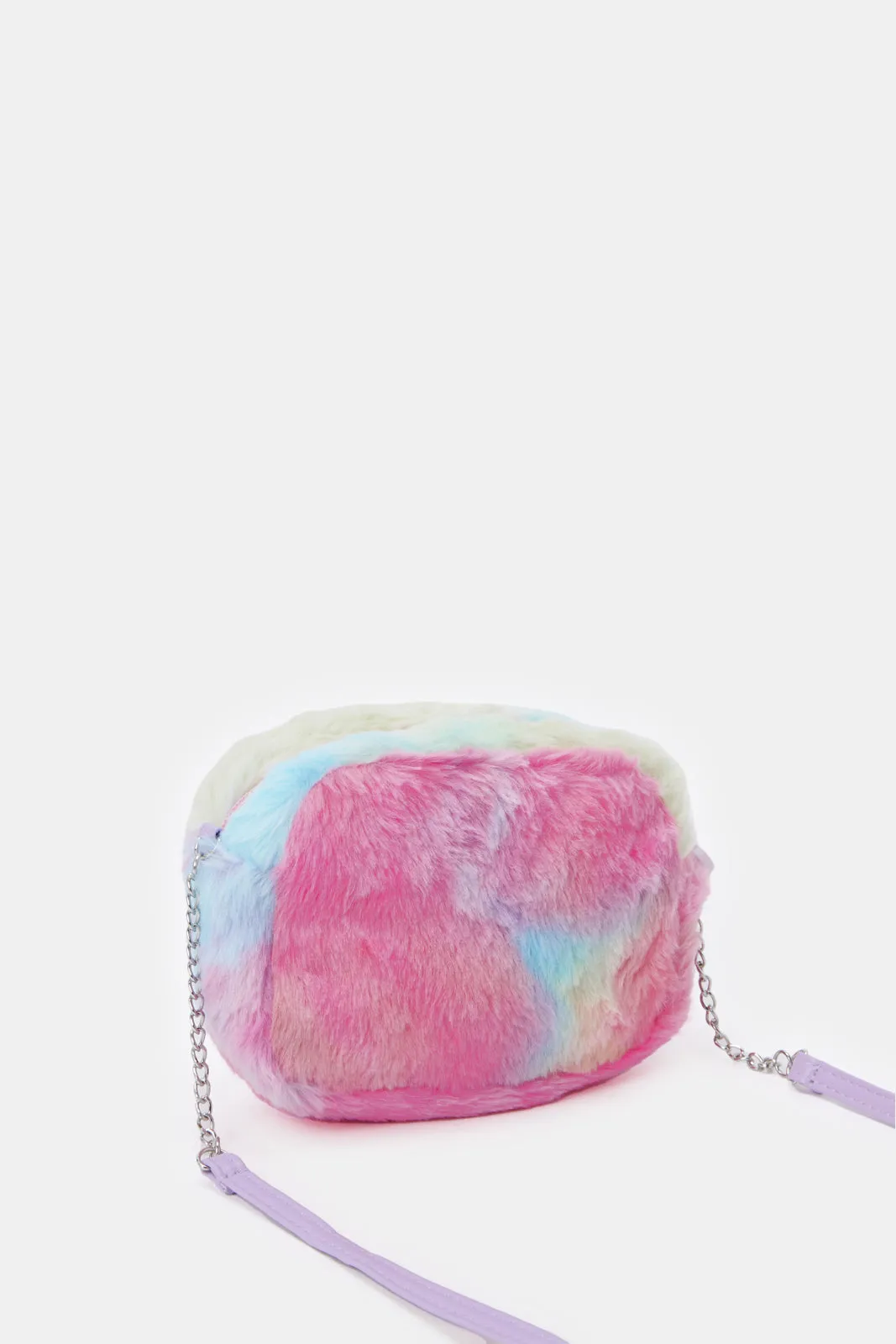 Girls Multicolour Faux Fur Cross Body Bag