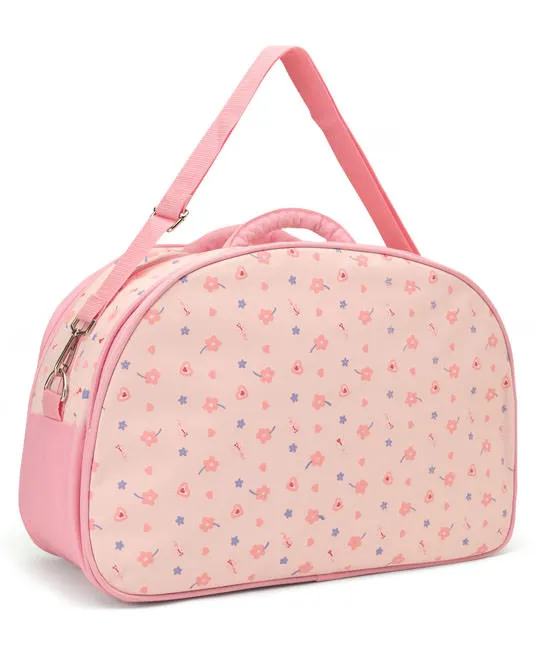 Heart & Floral Print Pink  Bag – Stylish Baby  Bag