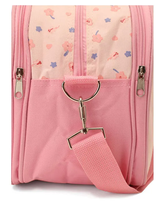 Heart & Floral Print Pink  Bag – Stylish Baby  Bag