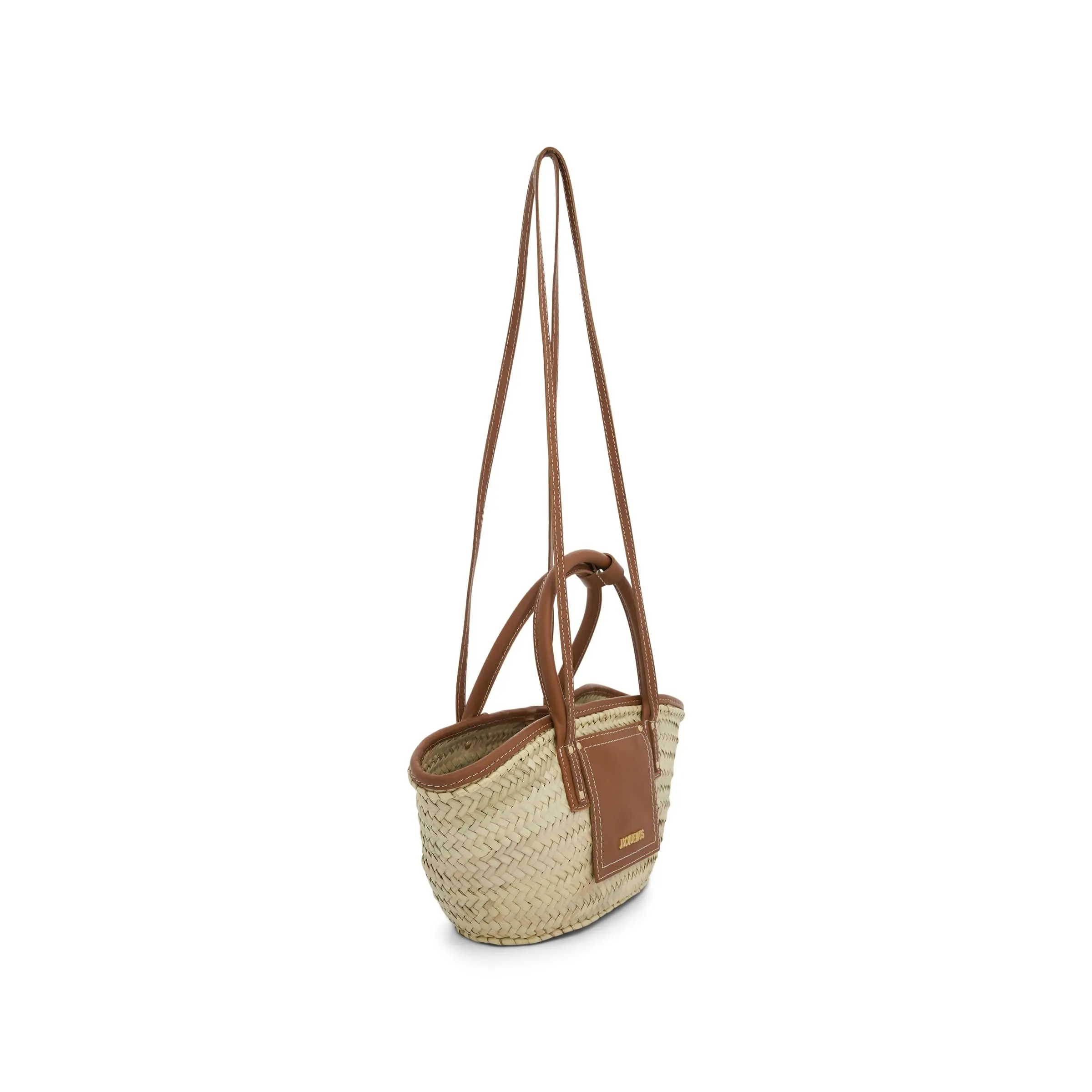 Le Petit Panier Soleil Straw & Leather Bag in Light Brown 2