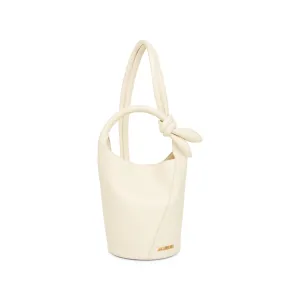 Le Petit Tourni Leather Bag in Light Ivory