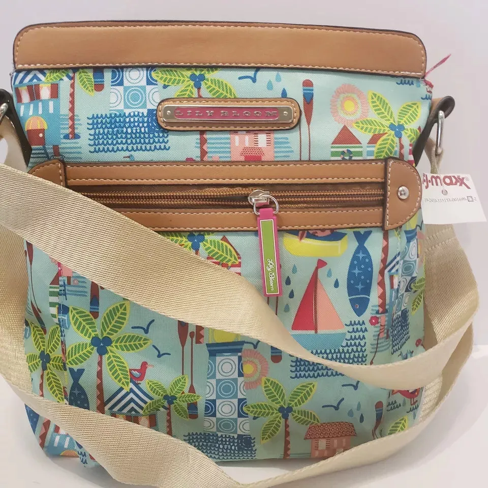 Lily Bloom Triple Section Crossbody Purse