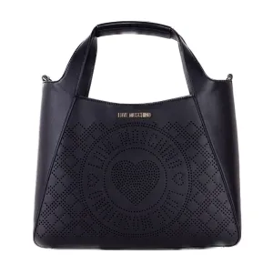 Love Moschino Chic Black Faux Leather Crossbody Bag