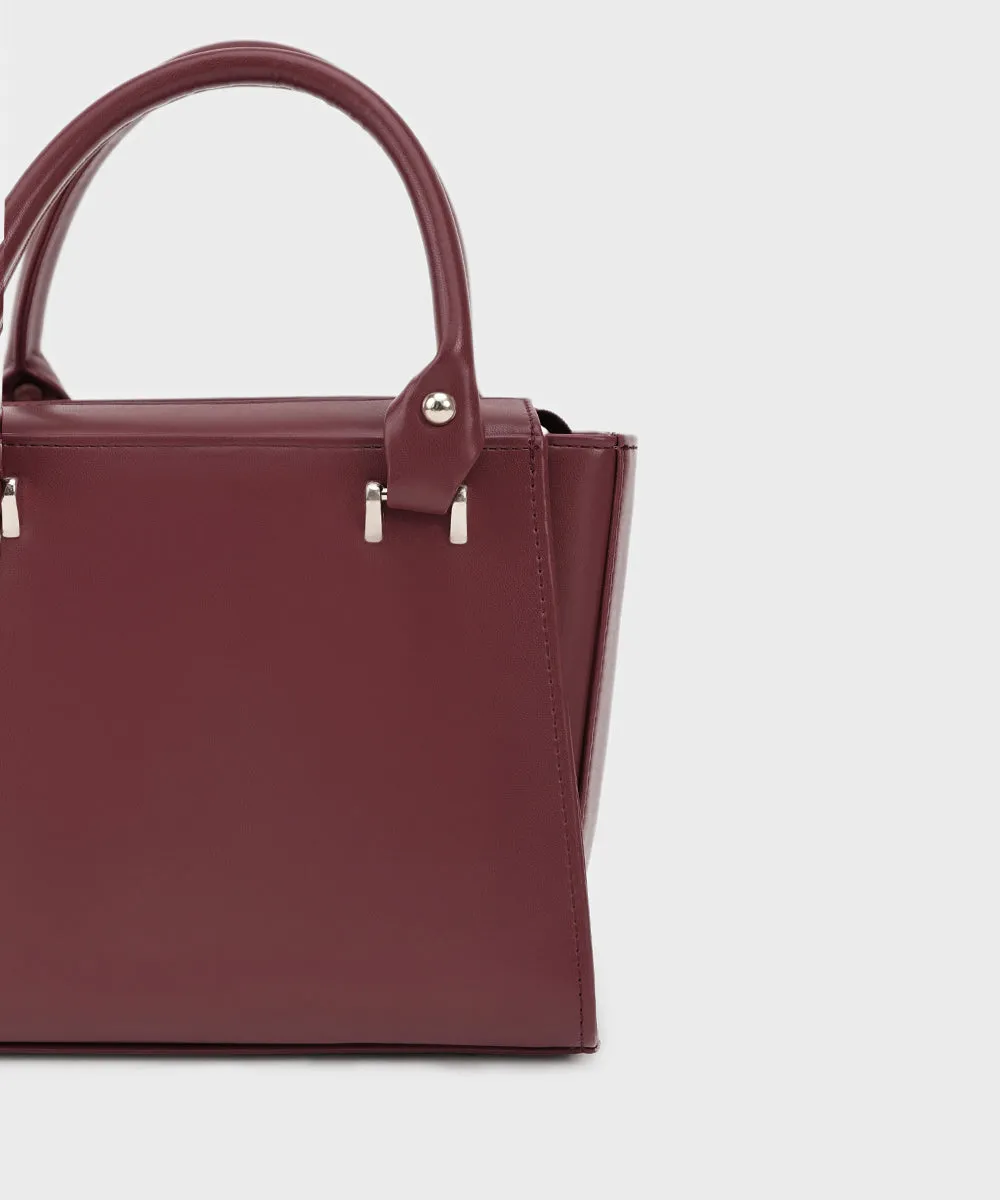 Maroon Top Handle Bag