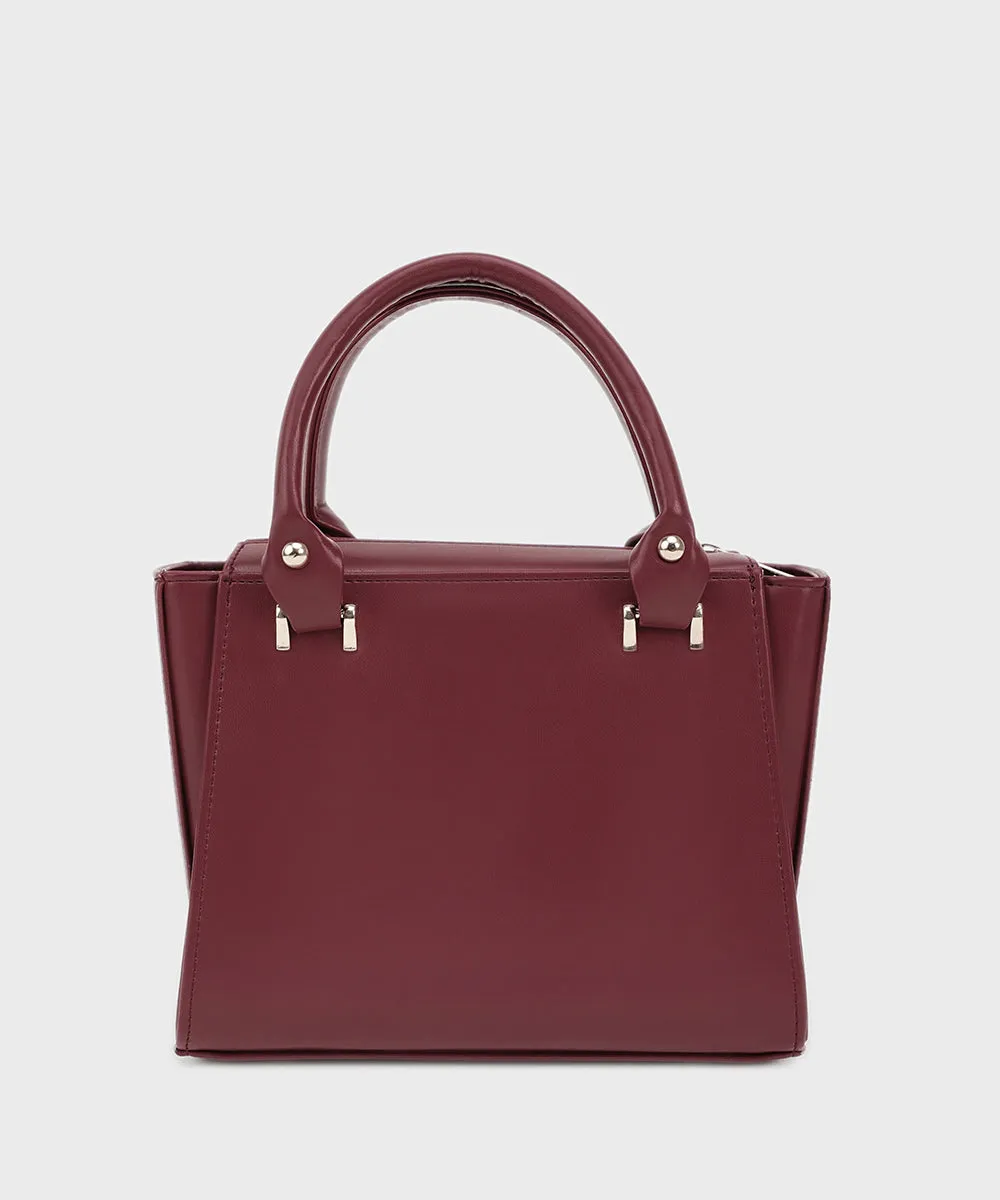 Maroon Top Handle Bag