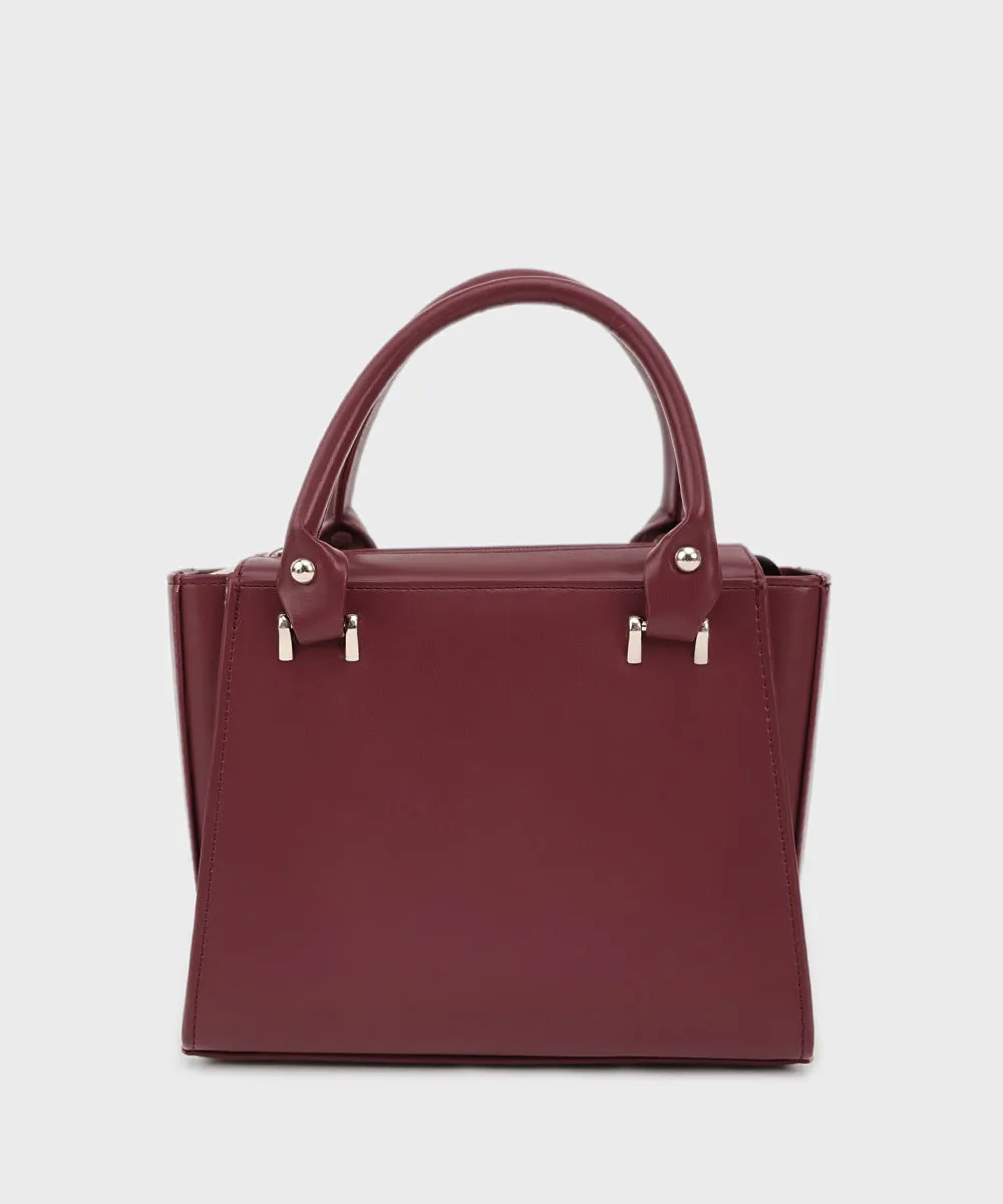 Maroon Top Handle Bag