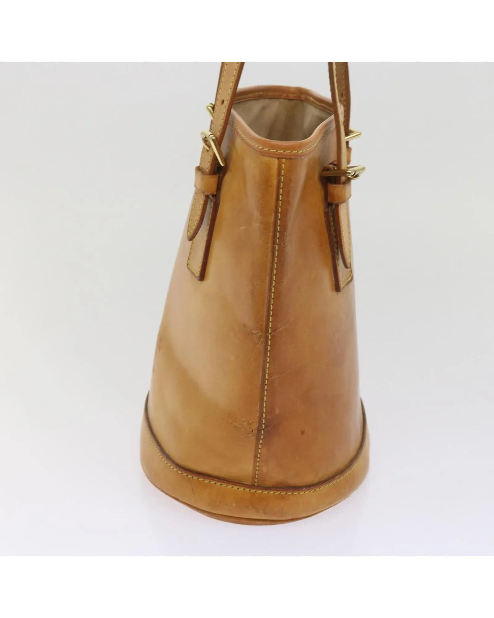 Nomade Leather Tote Bag with Ventiem Style and Beige Color