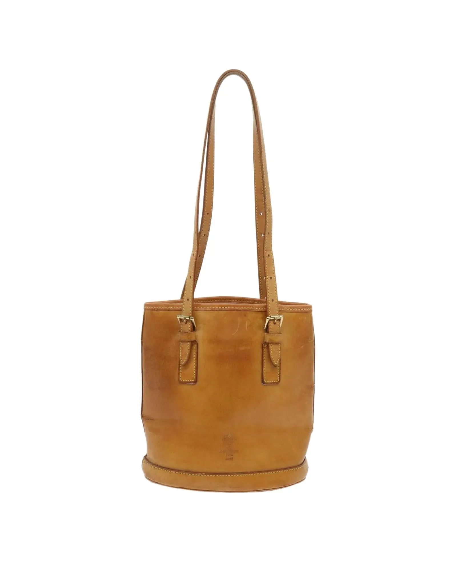 Nomade Leather Tote Bag with Ventiem Style and Beige Color