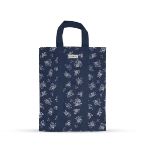 Shopping Bag with Webbing Handle - English Rose - Navy