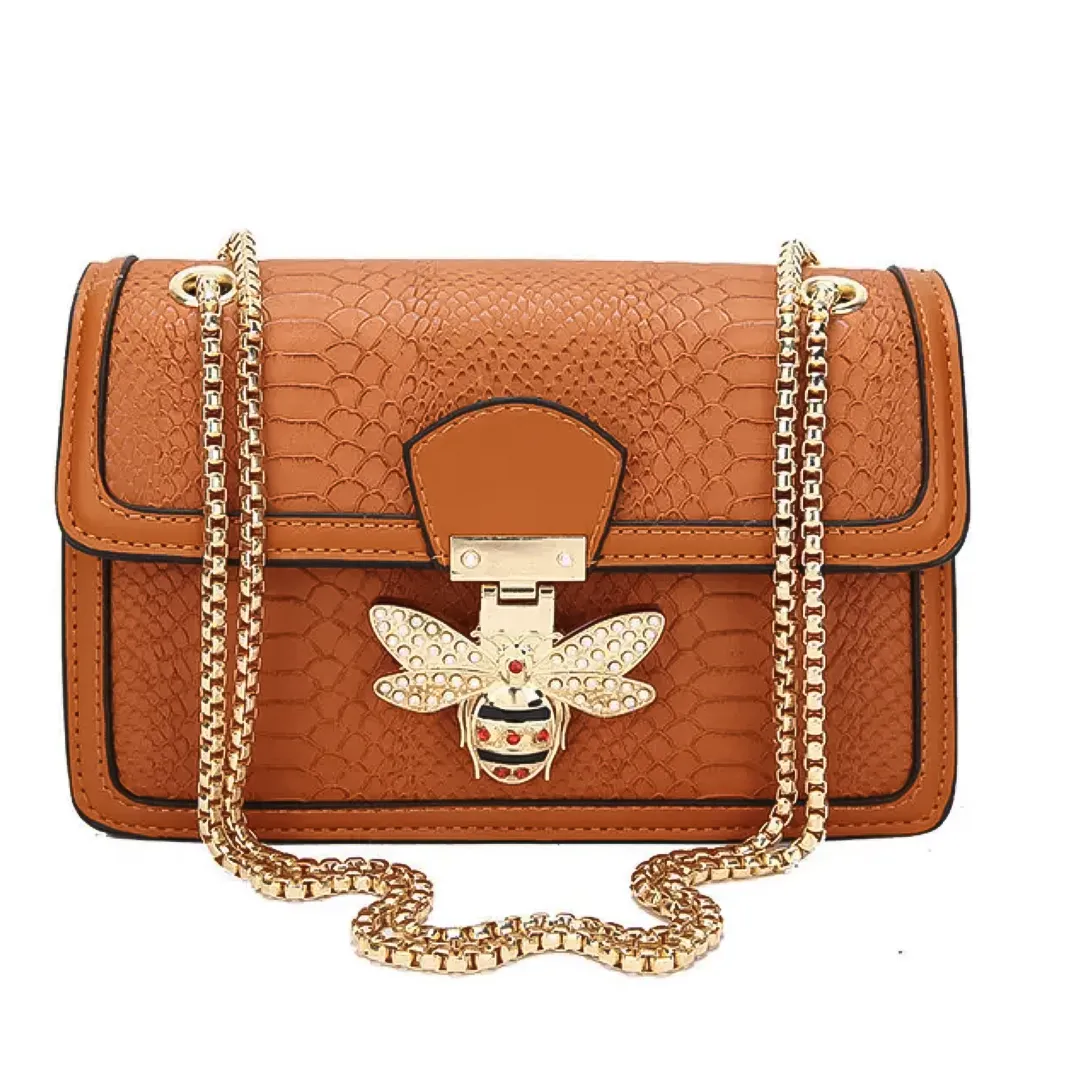 SHP Red Luxury Bee PU Crossbody Bag