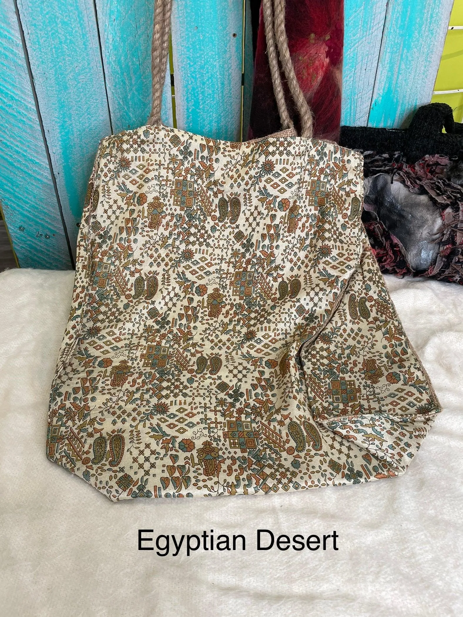 Silk and Burlap Shoulder Bags by PaperLace