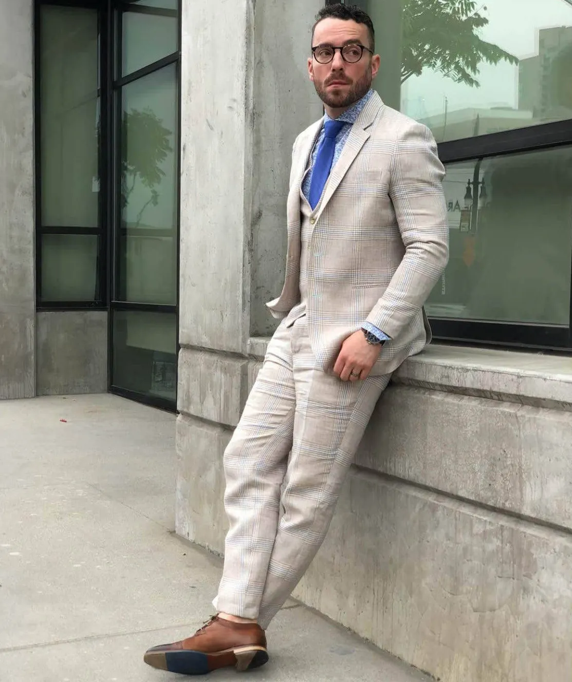 Stratford Snakeskin Cap Toe Derby Tan