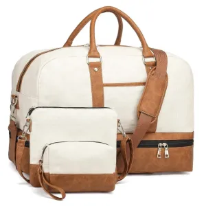 Stylish Travel Duffel Bag With Matching Pouch