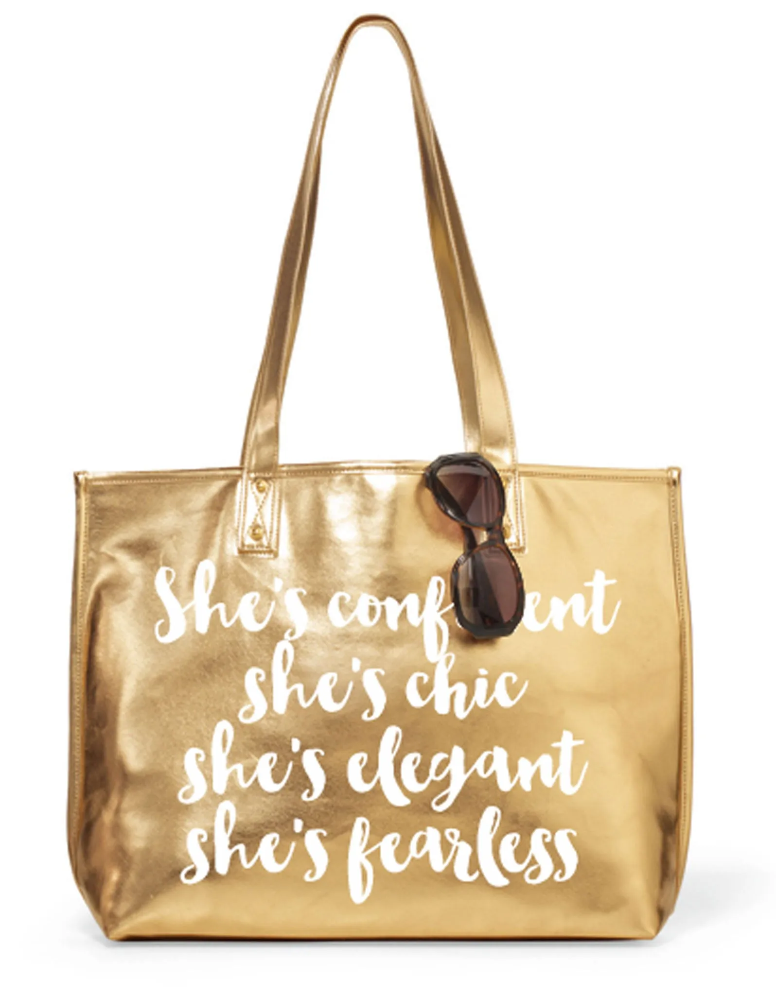 Swank Metallic Gold Tote