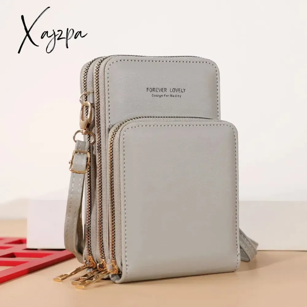 Xajzpa - Touchable Cell Phone Shoulder Bags Women Multi-functional Pocket Mini Crossbody Bag Card Purse Ladies Small Female Messenger Bag