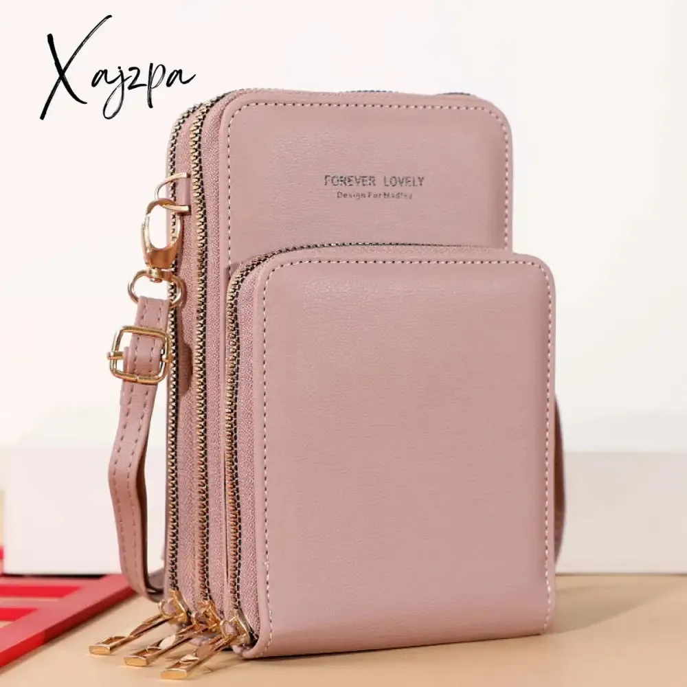 Xajzpa - Touchable Cell Phone Shoulder Bags Women Multi-functional Pocket Mini Crossbody Bag Card Purse Ladies Small Female Messenger Bag